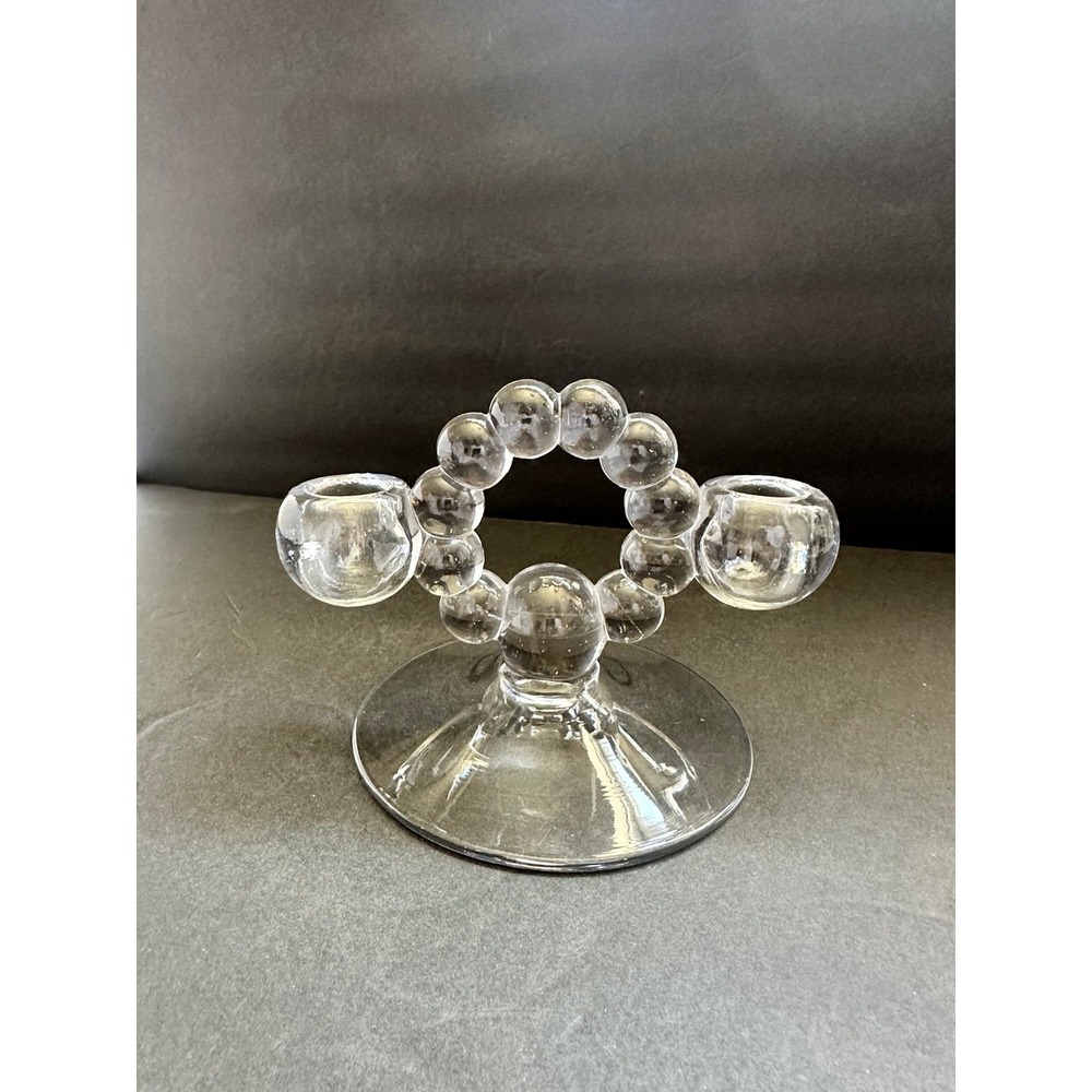 Vintage 1940's Imperial Glass Co. Double Candlestick Holders - Picture 9 of 9